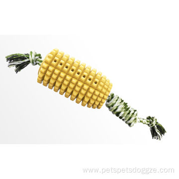 Environmentally friendly TPR corn shaped dog toothbrush toy